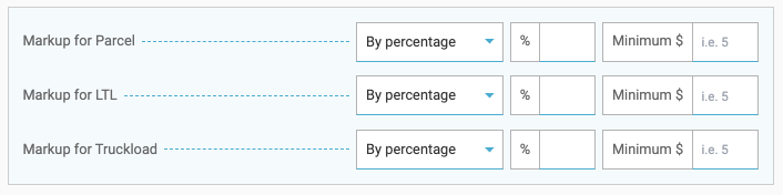 User Markup in Freightview