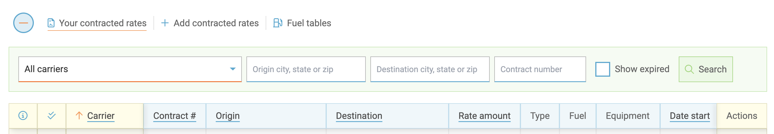 Truckload: Contracted Rates